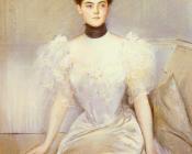 保罗 塞萨尔 艾莉 : Portrait Of Lady With A Fan